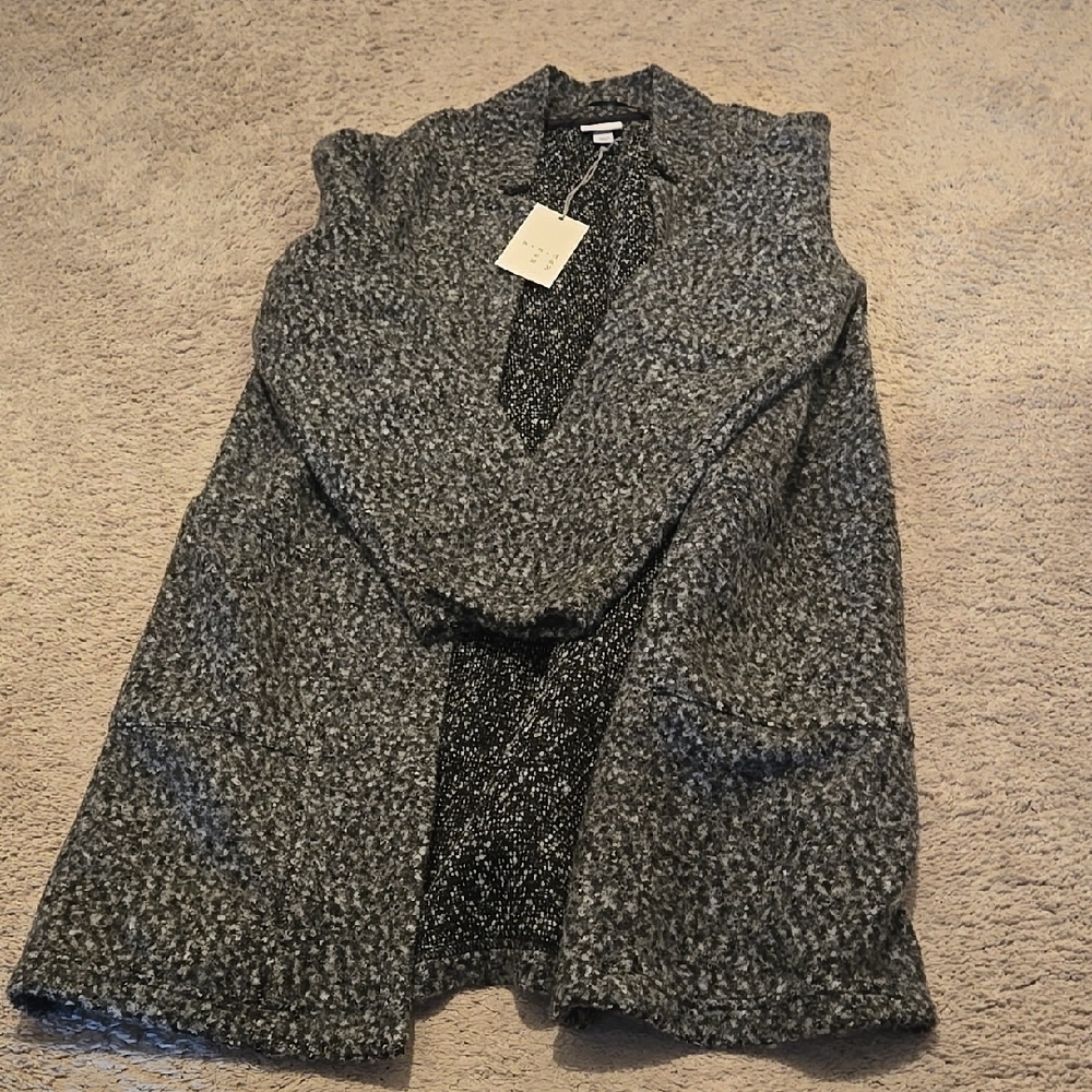 Gray Women's Sweater Blazer